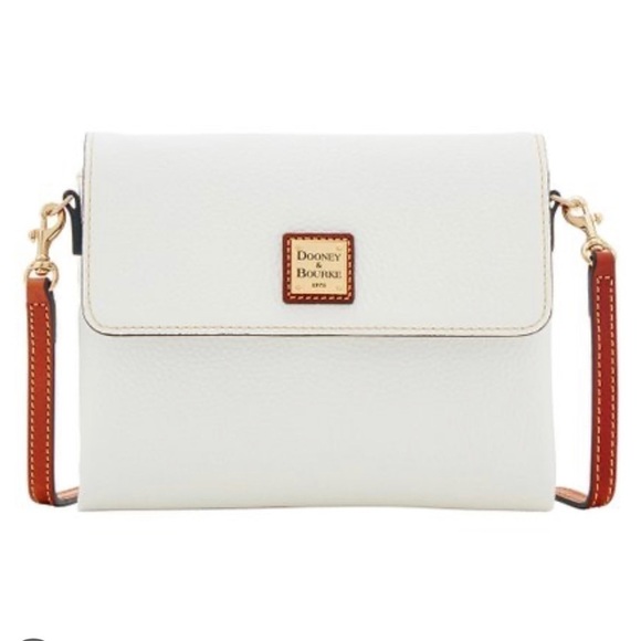Dooney & Bourke Pebble Grain White Hunter Cross-Body Bag - Picture 1 of 11